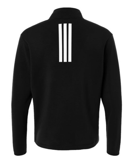 Adidas AT400 Men's 3-Stripes Quarter-Zip Pullover – 7.2 oz. 48/44/8 Modal/Recycled Polyester/Elastane