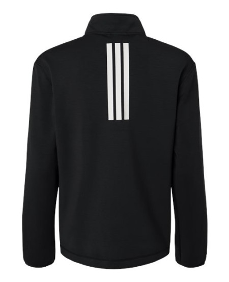 Adidas AT401 Women's 3-Stripes Quarter-Zip Pullover – 7.2 oz. 48/44/8 Modal/Recycled Polyester/Elastane