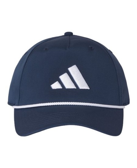 Adidas A3001S Sustainable Five-Panel Tour Cap – 97/3 Recycled Polyester/Elastane Soft-Structured Mid-Profile Snapback Cap | One Size