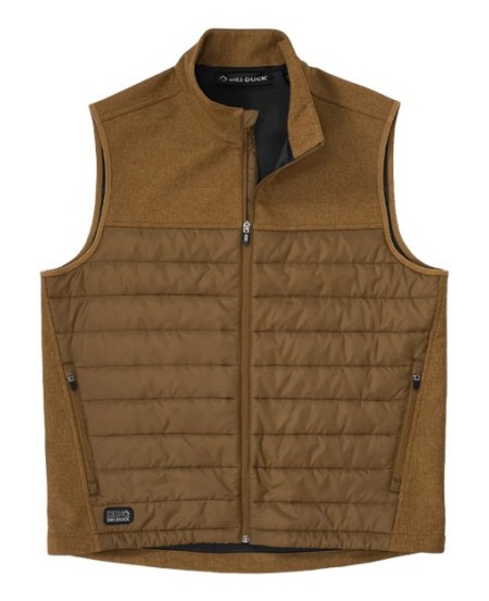 DRI DUCK 5318 Men’s Summit Soft Shell Puffer Vest – 90/10 Polyester/Spandex Softshell | 3 oz. Channel-Quilted Polyfill | Storm Shield™ Level 2