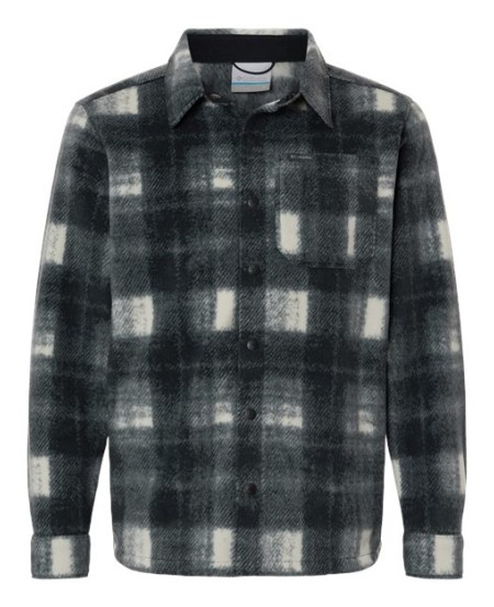 Columbia 209769 Mens Steens Mountain Printed Shirt Jacket II - 100% Polyester MTR Filament Fleece 250g Shirt-Style Fleece Jacket | S-XXL