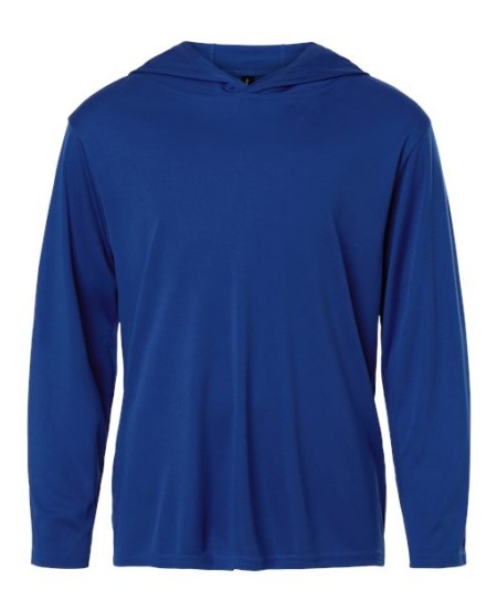 AllPro 48510Y Youth Pro-Lock Performance Hooded Long Sleeve T-Shirt – 4.1 oz. Polyester | Youth XS–XL