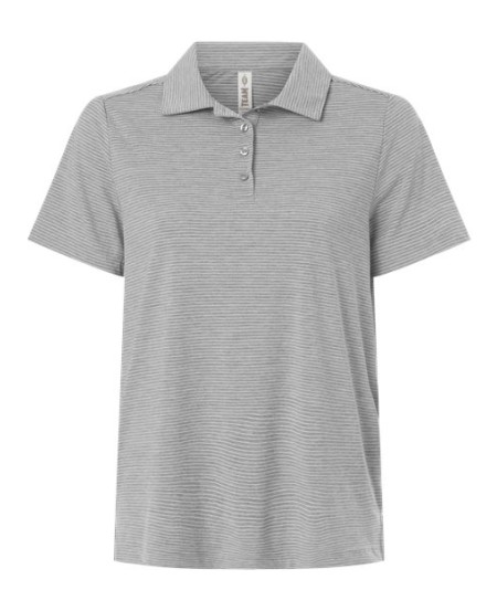 Team 365 TT125W Women's Relay Heathered Stripe Polo – 5 oz. Recycled Polyester/Spandex | XS–3XL