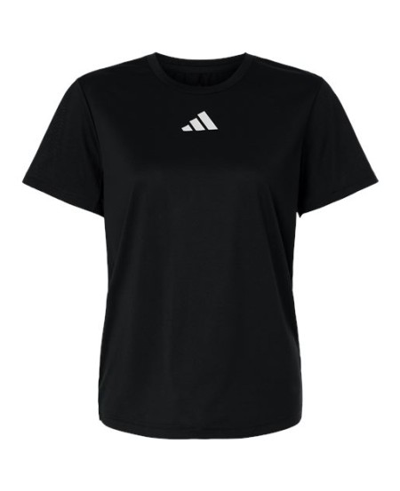 Adidas AT102 Women's Pregame Short Sleeve T-Shirt – Women's 4.4 oz. Recycled Polyester Performance Tee | XS–2XL