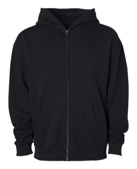Independent Trading IND280ZIP Avenue Midweight Full-Zip Hoodie – 8.5 oz. 80/20 Ring-Spun Cotton/Polyester | XS–3XL