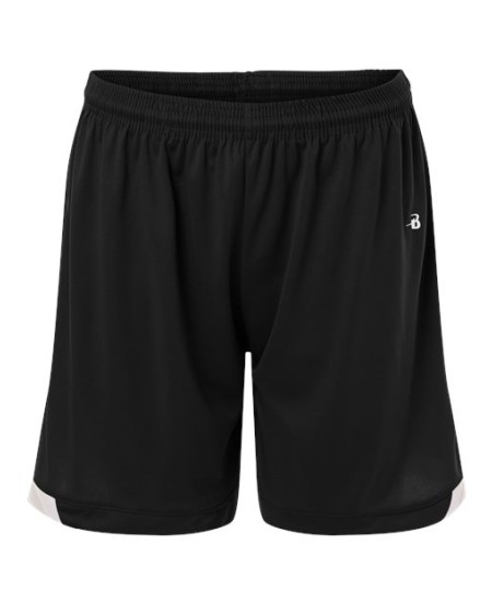 Badger 7102 Women's On The Rise Shorts – 3.5 oz. Moisture-Wicking 100% Polyester Athletic Shorts