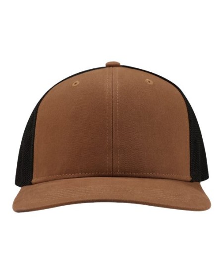 DRI DUCK 3340 Heritage Pro Trucker Cap – Cotton Brushed Twill Front / Stretch Mesh Back | Structured 6-Panel