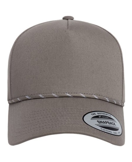 YP Classics 5079BD Retro Cotton Blend Five-Panel Rope Cap – 100% Cotton | High-Profile | Permacurv® Bill | OSFA