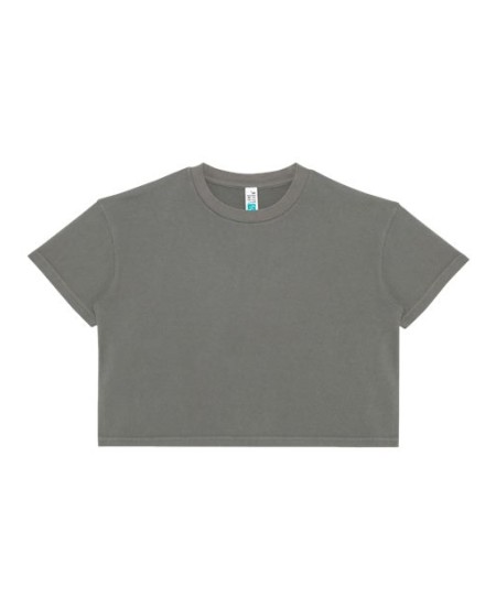 Lane Seven LS86000GD Women's Garment-Dyed Urban Cropped Tee – 7.66 oz. 260 GSM 100% Combed Cotton | Heavy Jersey
