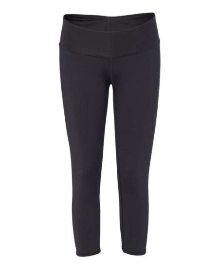 Badger 4617 Women's Capri Leggings – 90/10 Polyester/Spandex Moisture Management No-Seam