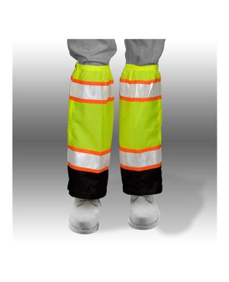 Kishigo 3932/3933 Premium Black Series® Class E Mesh Gaiters – 100% Polyester Ultra-Cool™ Mesh with 2