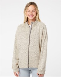J America Women's Traverse Full-Zip Sweater