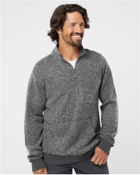 J America Aspen Fleece Quarter-Zip Sweatshirt