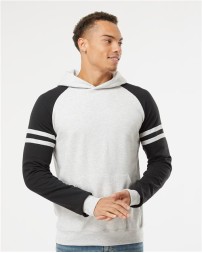 JERZEES Nublend Varsity Colorblocked Raglan Hooded Sweatshirt