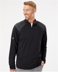 Adidas Shoulder Stripe Quarter-Zip Pullover