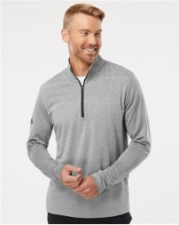 Adidas Heather Block Print Quarter-Zip Pullover