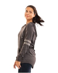 Holloway Women's Triblend Hooded Long Sleeve T-Shirt