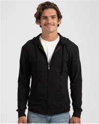Tultex Beach Full-Zip Hooded Long Sleeve T-Shirt