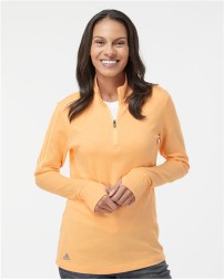 Adidas Women's 3-Stripes Quarter-Zip Sweater