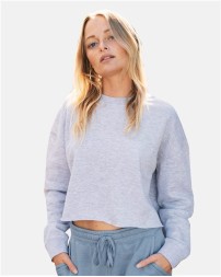 Independent Trading Co Women's Lightweight Crop Crewneck Sweatshirt