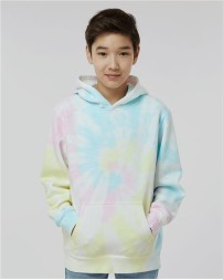 Independent Trading Co Youth Midweight Tie-Dyed Hooded Sweatshirt