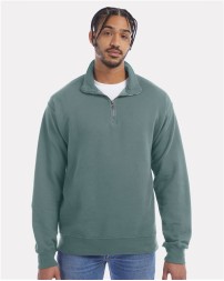 ComfortWash by Hanes Garment-Dyed Quarter-Zip Sweatshirt
