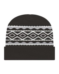 CAP AMERICA USA- Made Diamond Cuffed Beanie