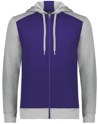 Augusta Sportswear Eco Revive Three-Season Triblend Fleece Full-Zip Hooded Sweatshirt