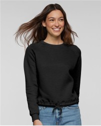 LAT Women's Relaxed 3-End Boxy Fleece Crewneck Sweatshirt