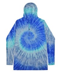 Colortone Tie-Dyed Hooded Long Sleeve T-Shirt