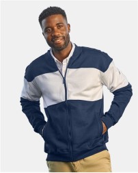 Nautica Unisex Anchor Fleece Colorblocked Bomber Jacket