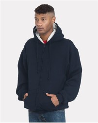 Bayside USA-Made Super Heavy Thermal Lined Full-Zip Hooded Sweatshirt