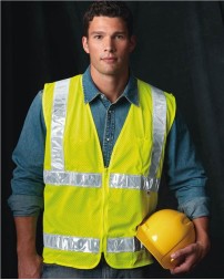 Bayside USA-Made Mesh Safety Vest