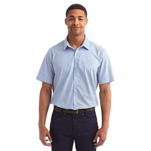 Artisan Collection by Reprime   Microcheck Gingham Cotton Shirt