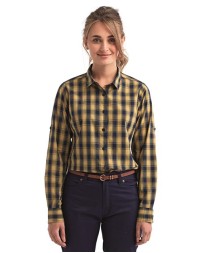 Artisan Collection by Reprime   Women's Mulligan Check Long Sleeve Cotton Dress Shirt