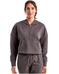 TriDri Women's Alice Half-Zip Hooded Sweatshirt