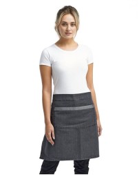 Artisan Collection by Reprime Domain Contrast Denim Waist Apron with Pocket