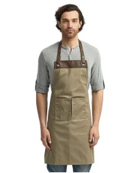 Artisan Collection by Reprime Espresso Bib Apron with Pocket