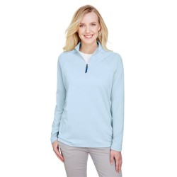 Devon  Jones Women's CrownLux Performance Clubhouse Micro-Stripe Quarter-Zip Pullover