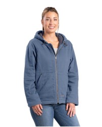 Berne Apparel Women's Sherpa-Lined Twill Hooded Jacket