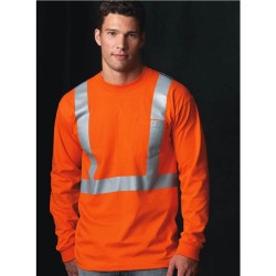 Bayside USA-Made High Visibility Long Sleeve Pocket T-Shirt