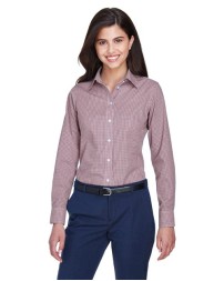 Devon  Jones Women's Crown Collection Gingham Check Woven Dress Shirt