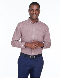 Devon  Jones Men's Crown Collection Gingham Check Woven Dress Shirt