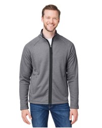 CORE365 Men's Venture Heathered Stripe Full-Zip