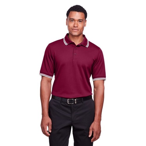 Devon  Jones Men's CrownLux Performance Plaited Tipped Polo