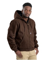 Berne Apparel Men's Heartland Washed Cotton Duck Hooded Jacket