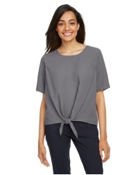 Devon  Jones Women's Perfect Fit Tie Front Blouse
