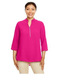 Devon  Jones Women's Perfect Fit  Three-Quarter Sleeve Crepe Tunic