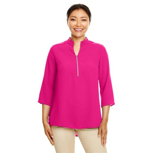 Devon  Jones Women's Perfect Fit  Three-Quarter Sleeve Crepe Tunic