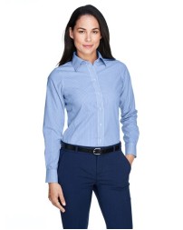 Devon  Jones Women's Crown Collection Banker Stripe Woven Dress Shirt